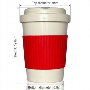 Eco-Friendly 12Oz Drink Reusable <b>Bamboo</b> Fiber <b>Mug</b> Drinking Microwave Safe Coffee Cup Bulk Sustainable Cafe Drinkware - Product Image 2