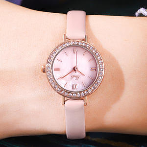 Montre élégante pour femme, ronde et élégante, sertie de diamants, étanche, à quartz. - Product Image 4