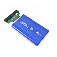 Boîtier en aluminium Portable USB 2.0 2.5 pouces pour adaptateur HDD/SDD SATA avec câble ordinateur portable usage externe matériau métallique boîtier SSD