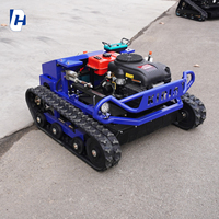 Livraison gratuite moteur Diesel petit Robot tonte largeur 550mm télécommande tondeuse à gazon sur chenilles