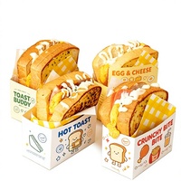 Boîtes rigides personnalisées imprimées de qualité alimentaire avec fermeture magnétique, emballage en carton jetable pour lait, sandwichs, snacks, forme et logo personnalisés
