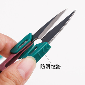 Diy Multi Purpose <b>Scissors</b> Stainless Steel Blade Soft Grip Handle Foldable Fabric <b>Sewing</b> Shears Green Smooth Edge - Product Image 5