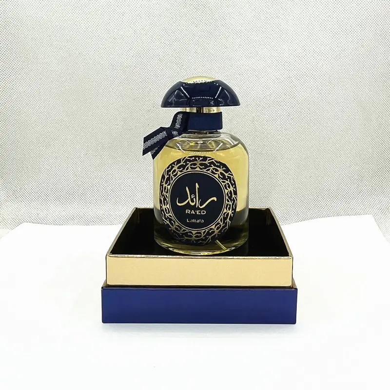 Frasco de perfume fosco para caixa de presente premium azul, perfume barato por atacado de baunilha Dubai, Médio Oriente