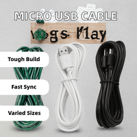 Kabel pengisi daya kecepatan tinggi, kabel pengisi daya USB mikro 0.25m 1m 2m 3m untuk perangkat Samsung Android untuk pengisian daya sinkronisasi kamera