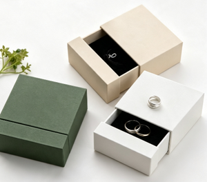 Luxury Sliding Drawer Jewelry <b>Box</b> Custom Gold Foil Logo Rigid Paper <b>Gift</b> <b>Box</b> For Ring Necklace Bracelet <b>Earring</b> Packaging - Product Image 1