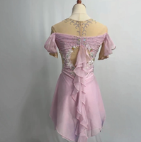 Robe de danse lyrique pour filles, patinage artistique, pole dance, de luxe, ornée de strass, pour compétition et spectacle, personnalisable