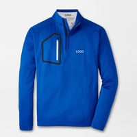 Nouveau Pull de Golf Homme Respirant à Manches Courtes avec Fermeture Éclair, Coupe Slim et Extensible