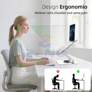 Zeno 360 Swivel Laptop Stand com Ventilador De Refrigeração Altura Ajustável <span class=keywords><strong>Notebook</strong></span> Holder Suporte De Computador para Laptop - Product Image 3