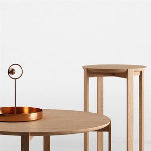 ชุดโต๊ะกาแฟทรงกลมทันสมัยโต๊ะข้างเสริมฐานไม้ <span class=keywords><strong>X</strong></span> - Product Image 4