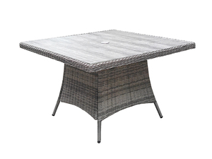 Modern 4 Seat Square Dining Set for Outdoor Patio Restaurant Aluminium Frame PE Wicker <strong>Garden</strong> <strong>Tables</strong> <strong>Rattan</strong> Chairs Square Dining - Product Image 2