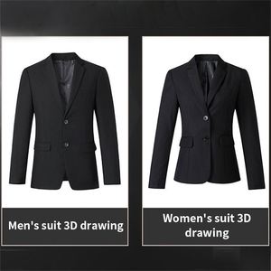 Promotion Business Suit Formal Wear European Size Cotton/Wool Custom Logo Men Women Office Uniform Suit Set for Corporate - Product Image 5