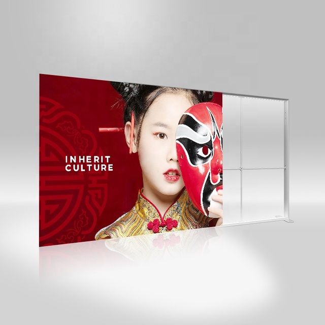 OEM Custom Printed Tradeshow Advertising LED Light Box Single Sided Floor Standing Display Thin Edgeless SEG Lightbox