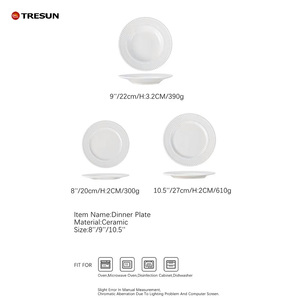 Assiette Ronde Moderne en Céramique Blanche Pure Écologique pour Steak, Pâtes, Salade – Idéale pour Fêtes, Maison, Hôtels et Restaurants - Product Image 6