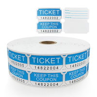 Billets de tombola personnalisables avec logo, rouleau de billets de loterie double, billets de tombola sur mesure pour événements, supermarchés, récompenses