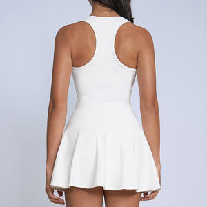 女性シームレスヨガスポーツテニススカートジムウェアゴルフドレスフィットネススカートセットオリジナルメーカーカスタムOEMロゴ - Product Image 2