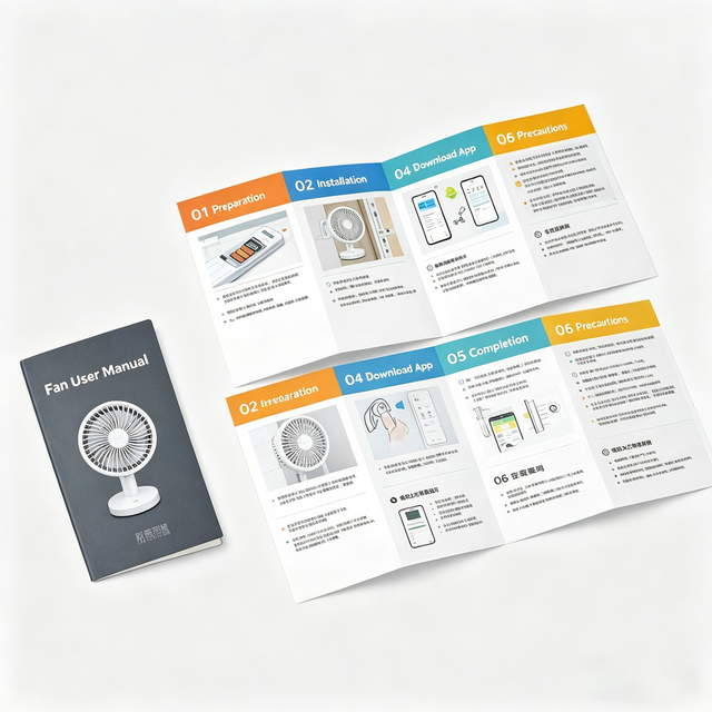 Custom User Manual for 3C Electronic Devices Coated Paper for Instruction Guide Charging  Connectivity Instruction Booklet Menu