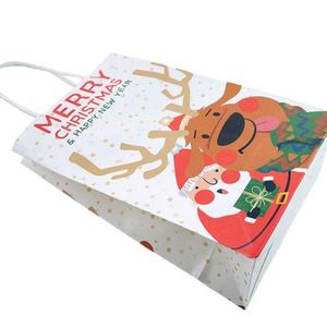 High Quality Kraft Shopping <b>Bags</b> Christmas Paper <b>Bag</b> with Paper Twisted Handles - Product Image 2
