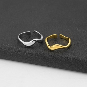 Best Sales Minimalist Niche Design Stainless Steel Irregular <b>Ring</b> Fashionable Women's <b>Adjustable</b> <b>Rings</b> Fashion Jewelry Wholesale - Product Image 2