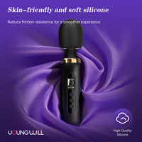 Professioneller Tragbarer Stimulator mit 10 Modi, 8 Geschwindigkeiten, IPX7 Wasserdicht, USB-Aufladbar, Silikon-Gehäuse, LCD-Display, AV-Stab