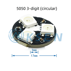 AI-KSEN WS2812 5050 RGB красочный светодиод со встроенным полноцветным драйвером, цветное световое кольцо, квадратный окружающий свет - Product Image 4