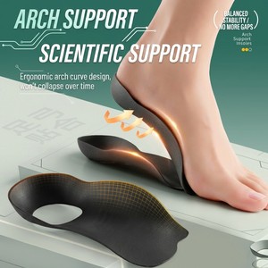 Plantillas ortopédicas al por mayor de fábrica con soporte de arco para corrección de pies planos, postura de piernas X/O, valgo, varo, pronación y supinación con amortiguación. - Product Image 5