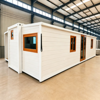 Casa Contenedor Prefabricada Expandible de Doble Ala, Impermeable y Aislada, Tipo Granny Flat, Transportable, para Australia y Europa
