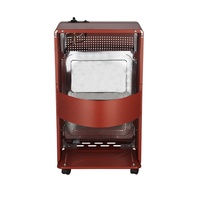 Chauffage infrarouge au gaz sur roulettes en céramique avec grille anti-brûlure pour maison, chambre, atelier, bureau