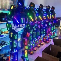 Nouveau adulte LED Robot mascotte danse Costume veilleuse Mech Festival fête discothèque danse Costume