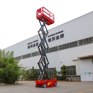 Plateforme élévatrice à ciseaux robuste 12m 500kg, plateforme élévatrice à ciseaux efficace pour la réparation de bâtiments, atteint une hauteur de 10m pour les travaux de façade - Product Image 3