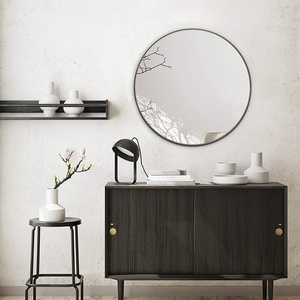Modern Large <b>Round</b> Gold Black Metal Frame Hanging <b>Bathroom</b> <b>Mirror</b> Factory Wholesale Glass Material for Wall Usage - Product Image 5