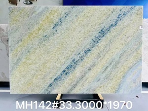 Cuarcita Azul Translúcida de Lujo de Brasil, Cuarcita Azul Fantasía Retroiluminada con Vetas Amarillas para Encimeras de Isla y Paredes - Product Image 4