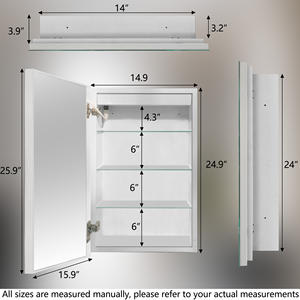 FUMANGO-Botiquín iluminado con desempañador, atenuador, <span class=keywords><strong>modo</strong></span> de 3 colores, empotrado o montaje en superficie, armario de espejo de montaje en pared - Product Image 6