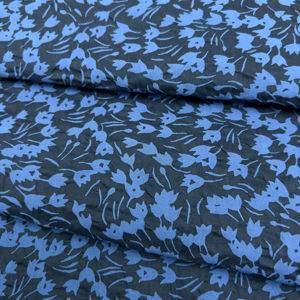 Tela de Algodón Peinado Estampado <span class=keywords><strong>Floral</strong></span> con Textura Arrugada y Efecto Encogido, Material Antiarrugas para Vestido de Fiesta en el Jardín, 50 Pulgadas, 80gsm - Product Image 3