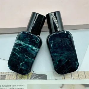 Botellas de loción cosmética de vidrio azul degradado para el cuidado de la piel de 30ml