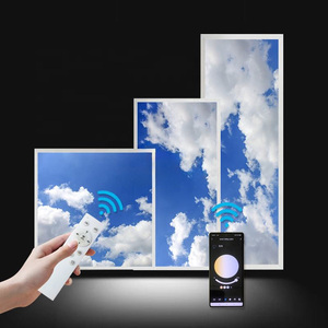 24 pouces 2x2 6060 40W Smart Natural Light <span class=keywords><strong>LED</strong></span> Panel Dimmable Embedded <span class=keywords><strong>Plafonnier</strong></span> Bleu Ciel Blanc Nuage <span class=keywords><strong>LED</strong></span> Flat Panel Light - Product Image 2