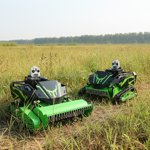 Tondeuse à <span class=keywords><strong>gazon</strong></span> télécommandée puissante, débroussailleuse à lames rotatives robuste, débroussailleuse à braquetage zéro pour l'élimination des mauvaises herbes - Product Image 2