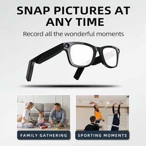 时尚潮流智能AI眼镜E02 - 20MP高清摄像头、蓝牙通话、触摸控制 - 男士女士批发OEM/ODM B2B - Product Image 3