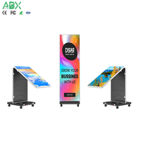 Écran d'affichage LED numérique pour publicité intérieure, mur vidéo LED mobile à écran partagé sans soudure HD ABXLED P2.5