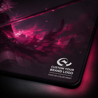 Tapis de souris de jeu en caoutchouc personnalisé XXL, tapis de bureau imperméable, base en caoutchouc antidérapante, bords cousus pour PC Gamer, travail de bureau, vente en gros OEM