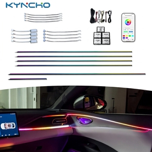KYNCHO Lumière ambiante universelle pour voiture à 64 couleurs, lumière LED intérieure pour voiture à changement de couleur, éclairage ambiant automobile - Product Image 1