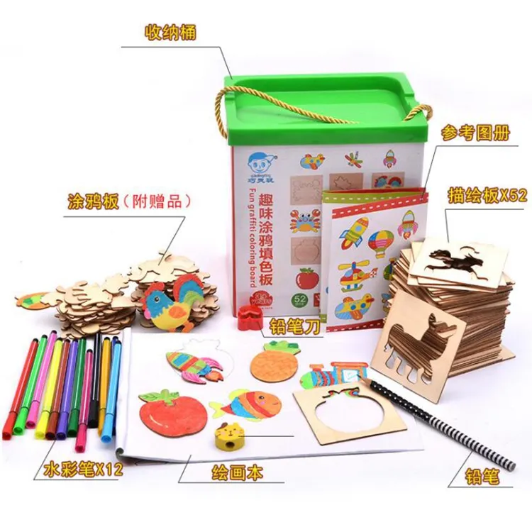 Preschool Intelligence Graffiti Filling Board Kids Learning Draw Suits Toy preschool toy