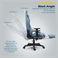 Nouvelle chaise de gaming au design moderne, chaise de bureau personnalisée, chaise de jeu vidéo de course avec accoudoirs 3D et siège pivotant à 360° pour la salle des créateurs de contenu