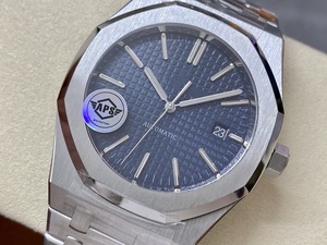 นาฬิกากลไกกันน้ำคุณภาพสูงสุดหรูหรา ขนาด 41 มม. โรงงาน APS รุ่น 4302 กลไก 155-10 กระจกแซฟไฟร์กันน้ำ Audemarss สีดำ - Product Image 3