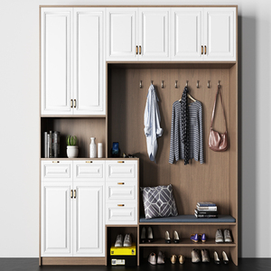 Ultra-high Quality Modern Minimalist Wood Panel <b>Shoe</b> Cabinet with Whole House Customization <b>Large</b> Capacity No Storage Design - Product Image 6