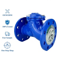 Katup Bola Pencegah Aliran Balik (Non-Return Valve) PN10-64 dari Besi Ulet untuk Air Laut, Mudah Perawatan, Sambungan Flens untuk Limbah