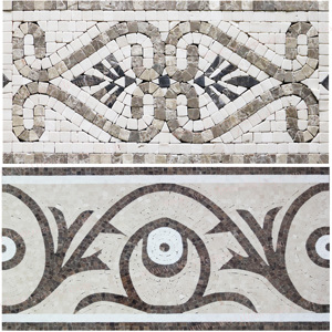 WEIDE tùy chỉnh thiết kế đồ họa trang trí biên giới nội thất đá cẩm thạch travertine đơn giản gạch khảm biên giới mẫu - Product Image 2