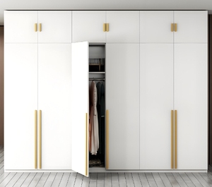 Moderno estilo italiano de madera maciza dormitorio armario ligero de lujo muebles de <span class=keywords><strong>almacenamiento</strong></span> para el hogar Hotel Villa - Product Image 5