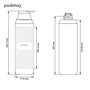 500ml <b>750ml</b> PET Pump <b>Bottle</b> for Shampoo Lotion Body Wash - Custom Hair & Body Care Dispenser Container Wholesale - Product Image 5