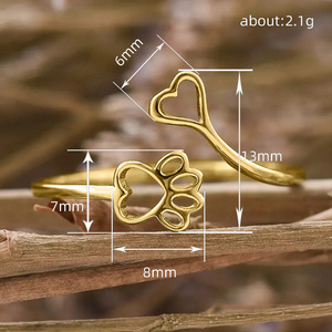 Anello Unisex a Forma di Cuore in Acciaio Inossidabile Q695, Gioiello di Moda Senza Pietre, Design Aperto - Product Image 5