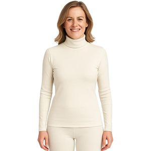 FOXA Women's Thermaskin Baselayer <b>Thermal</b> Turtleneck <b>Top</b> Long Sleeve Lightweight Heat Generating Shirt - Product Image 1